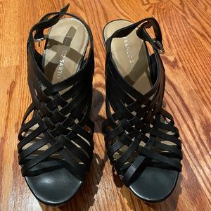 Franco Sarto Strappy Cork Wedge Sandals